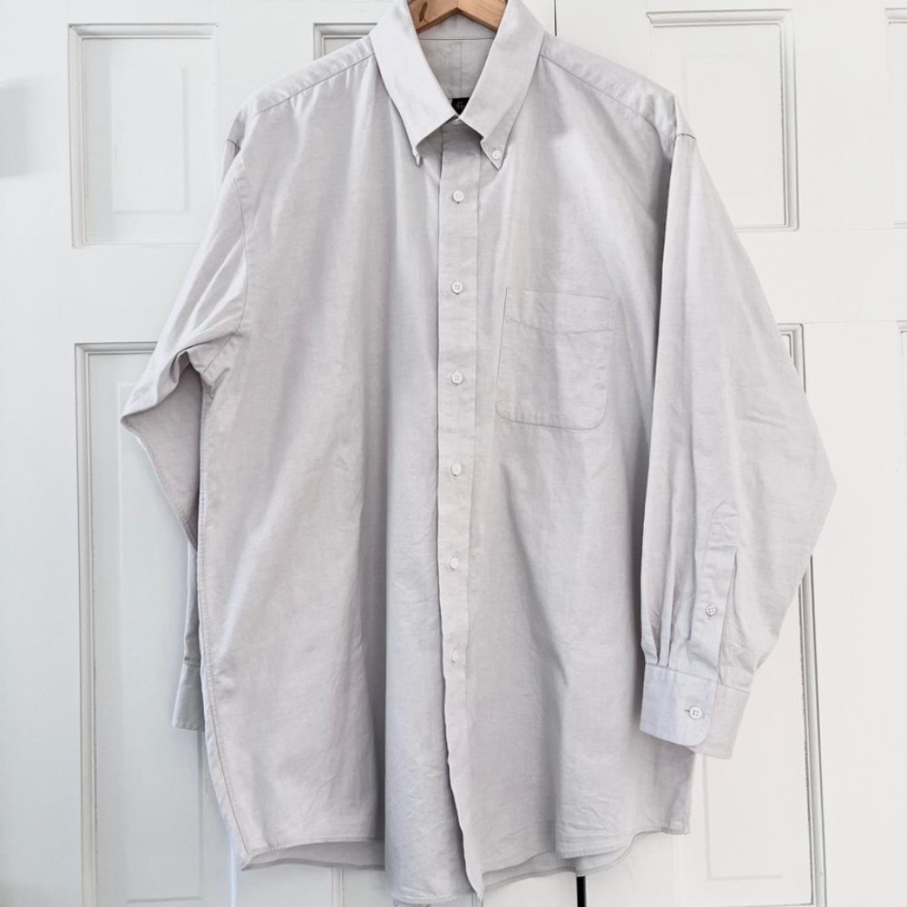 Mens button-down dress shirt | 17-33 | pure cotton